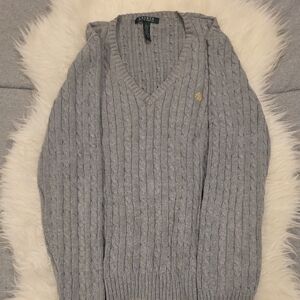 Polo Ralph Lauren Gray Cable Knit Sweater
